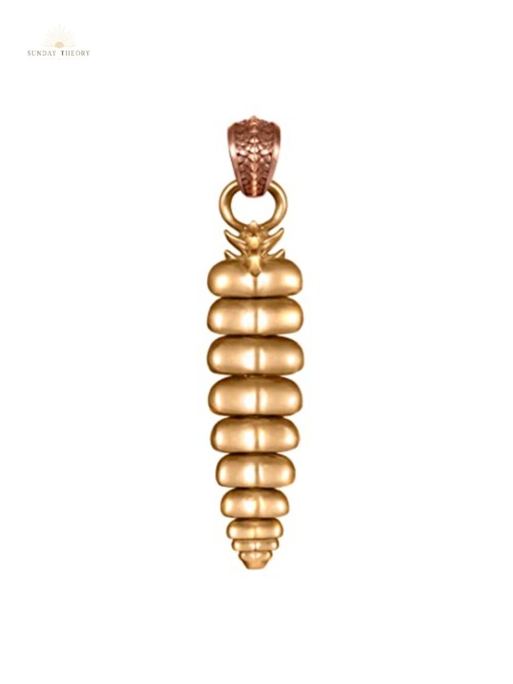 Brass Snake Tail Fidget Pendant Necklace Gift for Men Women